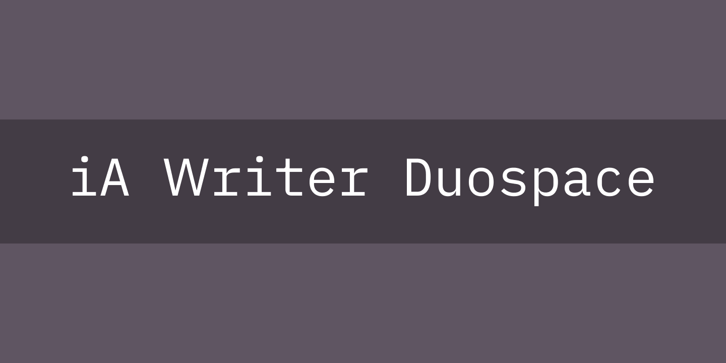 Пример шрифта iA Writer Duospace #1